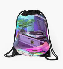 vaporwave aesthetic Drawstring Bag