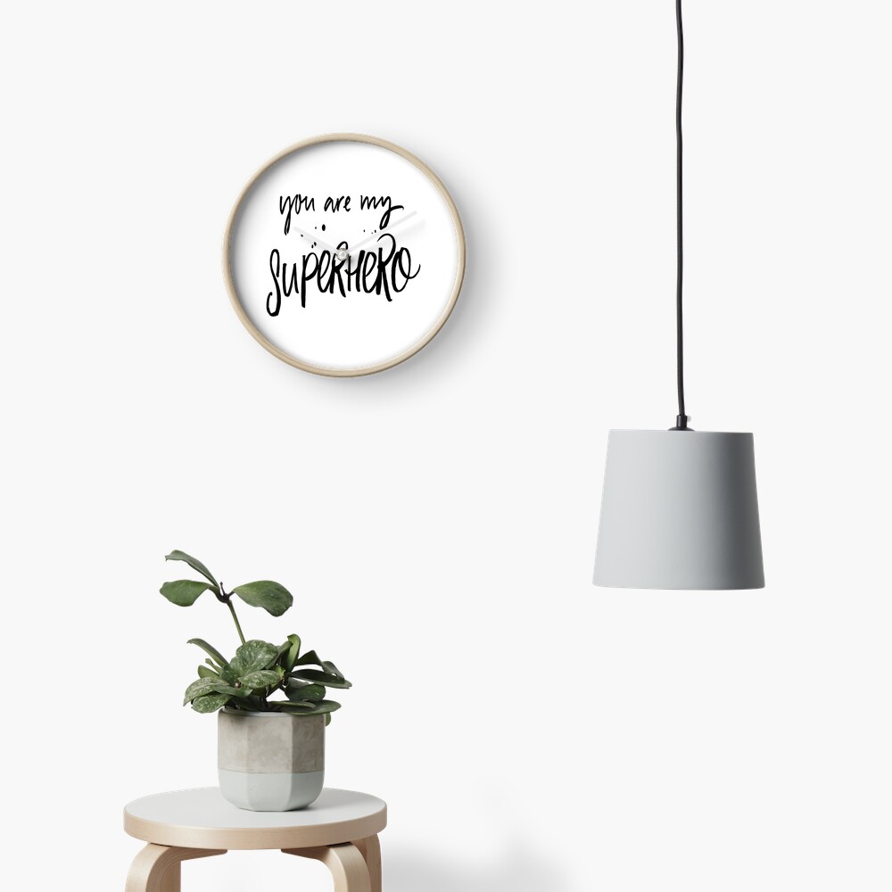 You Are My Superhero Clock