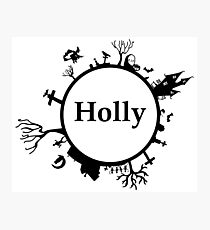 Halloween name Holly Photographic Print