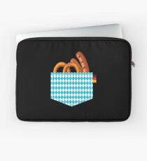 Pretzel Sausage German Pocket Funny Oktoberfest Costume Laptop Sleeve