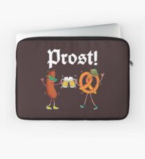 Prost Funny Sausage and Pretzel Cheers Beer Laptop Sleeve