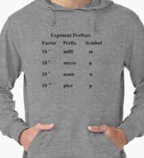 #Exponent #Prefixes #Factor #Prefix #Symbol #milli #m #micro #µ #nano #n #pico #p #Physics #GeneralPhysics #Unitofmeasurement #physicalquantity #MetricSystem #metr #second  Lightweight Hoodie