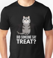 Camiseta unisex Truco o trato de Halloween de Shorthair estadounidense