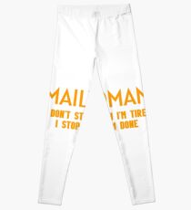 Mailwoman Stops When Done Postwoman Mail Carrier Gifts Leggings