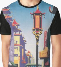 San Francisco Chinatown Vintage Travel Poster Graphic T-Shirt