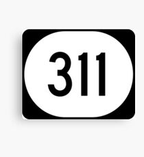 Mississippi Highway MS 311 | United States Highway Shield Sign Sticker Canvas Print