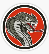 Cobra Viper Snake Circle Retro Sticker