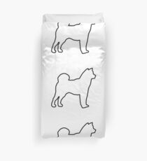 shiba inu outline Duvet Cover