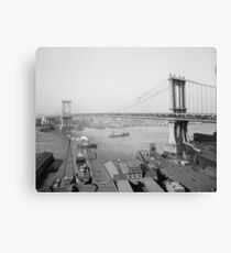 Lienzo Puente de Manhattan, 1909. Foto de época