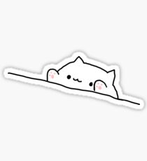 BONGO CAT - FUNNY ANIME CUTE CAT MEME Sticker