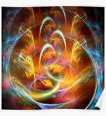Fractal Aflame Poster