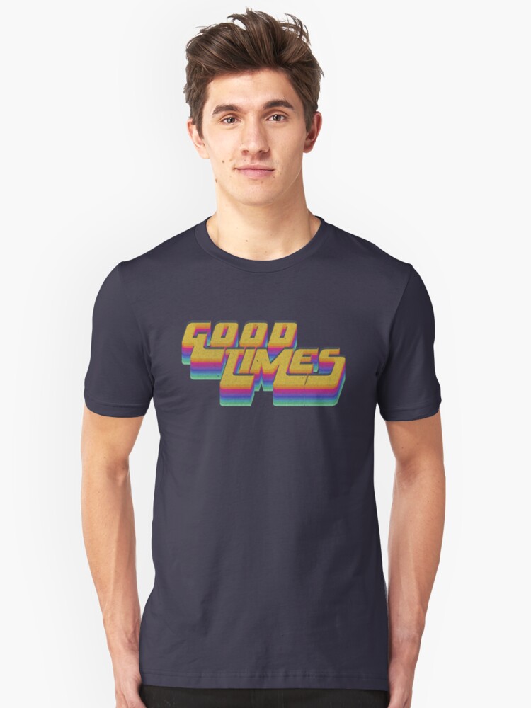 Alternate view of Good Times Seventies 70s T-Shirt Cool Vintage Retro Style Slim Fit T-Shirt