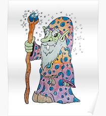 Wacky Elf Wizard Poster