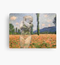 Mixed Media Monet Rodin Canvas Print