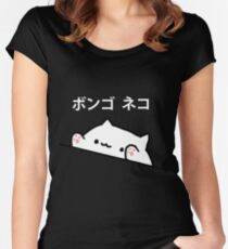 Bongo Cat Japanese Women's Fitted Scoop T-Shirt