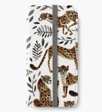 Gepard-Sammlung - Mokka- u. Schwarz-Palette iPhone Flip-Case/Hülle/Klebefolie