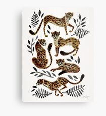 Cheetah Collection – Mocha & Black Palette Metal Print
