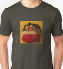 2 Kewpies snuggling with Mouse in Santa Hat Unisex T-Shirt