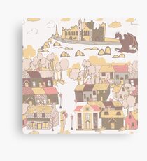 Cashel of the Kings Hand Drawn Art Canvas Print