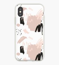 Blush Brush Stroke Pattern iPhone-Hülle & Cover