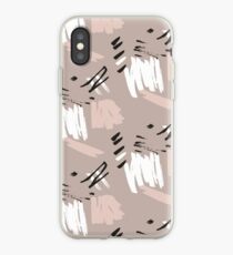 Blush Brush Stroke Pattern iPhone-Hülle & Cover