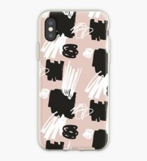 Blush Brush Stroke Pattern iPhone-Hülle & Cover
