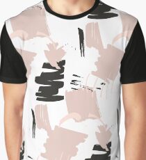 Blush Brush Stroke Pattern Graphic T-Shirt
