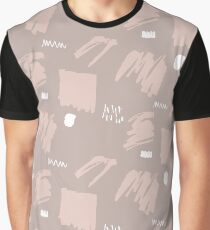 Blush Brush Stroke Pattern Graphic T-Shirt