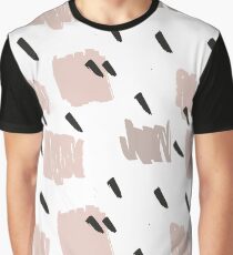 Blush Brush Stroke Pattern Graphic T-Shirt