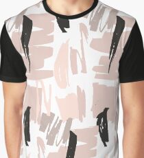 Blush Brush Stroke Pattern Graphic T-Shirt