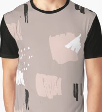 Blush Brush Stroke Pattern Graphic T-Shirt