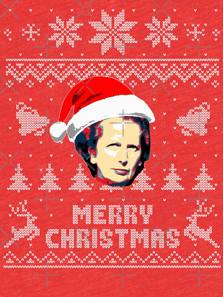 &quot;Margaret Thatcher Merry Christmas&quot; T-shirt by idaspark | Redbubble