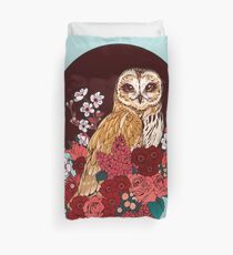 Owl Floral Eclipse Duvet Cover