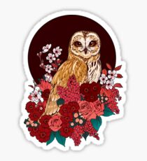 Pegatina Owl Floral Eclipse