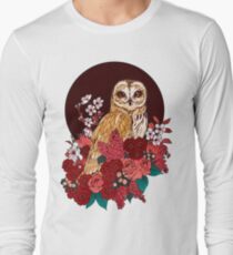Owl Floral Eclipse Long Sleeve T-Shirt