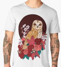 Owl Floral Eclipse Men's Premium T-Shirt