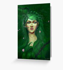 Green Nature Fairy Greeting Card