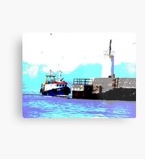 Boat at Girvan Metal Print