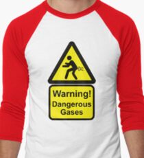 Funny Warning Sign Men's Baseball ¾ T-Shirt