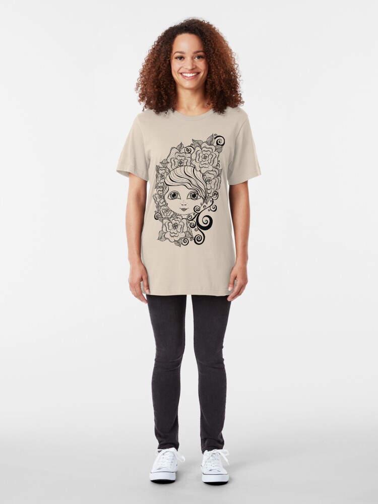 Alternate view of Ruby in Bloom Slim Fit T-Shirt