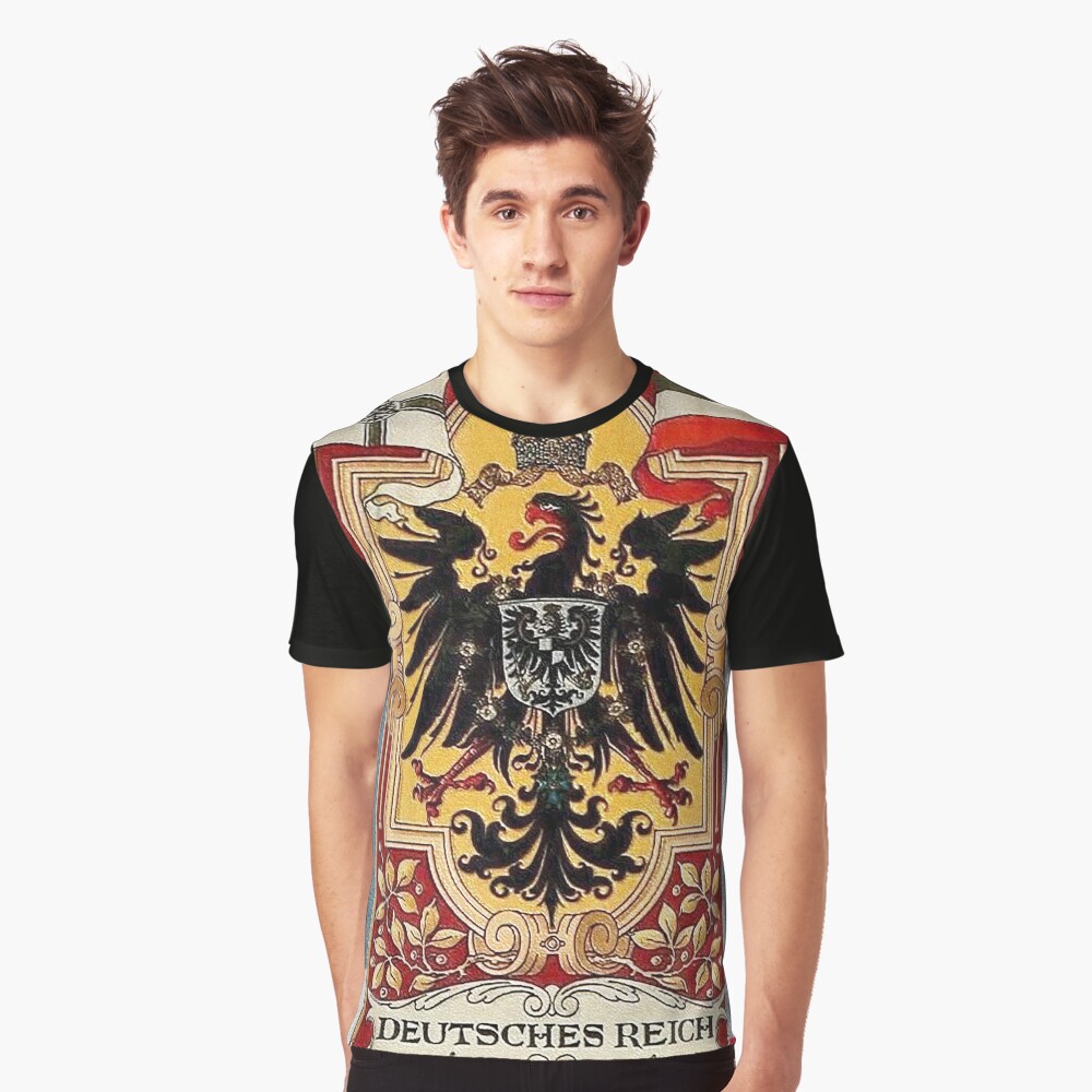 Kaiserzeit...German Flags and Eagle Graphic T-Shirt