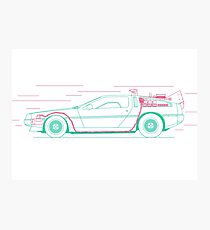 Juicy DeLorean Line Art Photographic Print