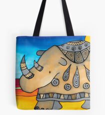 Ever elegant Ethel, the most flamboyant rhino Tote Bag