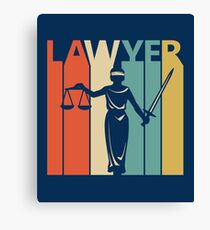 Vintage Retro Lawyer Canvas Print