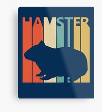 Vintage Retro Hamster Metal Print