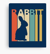 Vintage Retro Rabbit Canvas Print