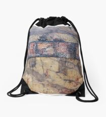 Gondwana encaustic stitched Drawstring Bag
