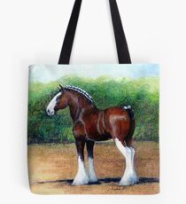 Clydesdale Horse Portrait Tote Bag