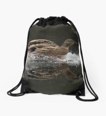Clear for Landing Drawstring Bag