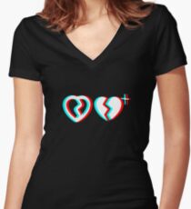 Lil Peep XXXTENTACION - Falling Down Women's Fitted V-Neck T-Shirt